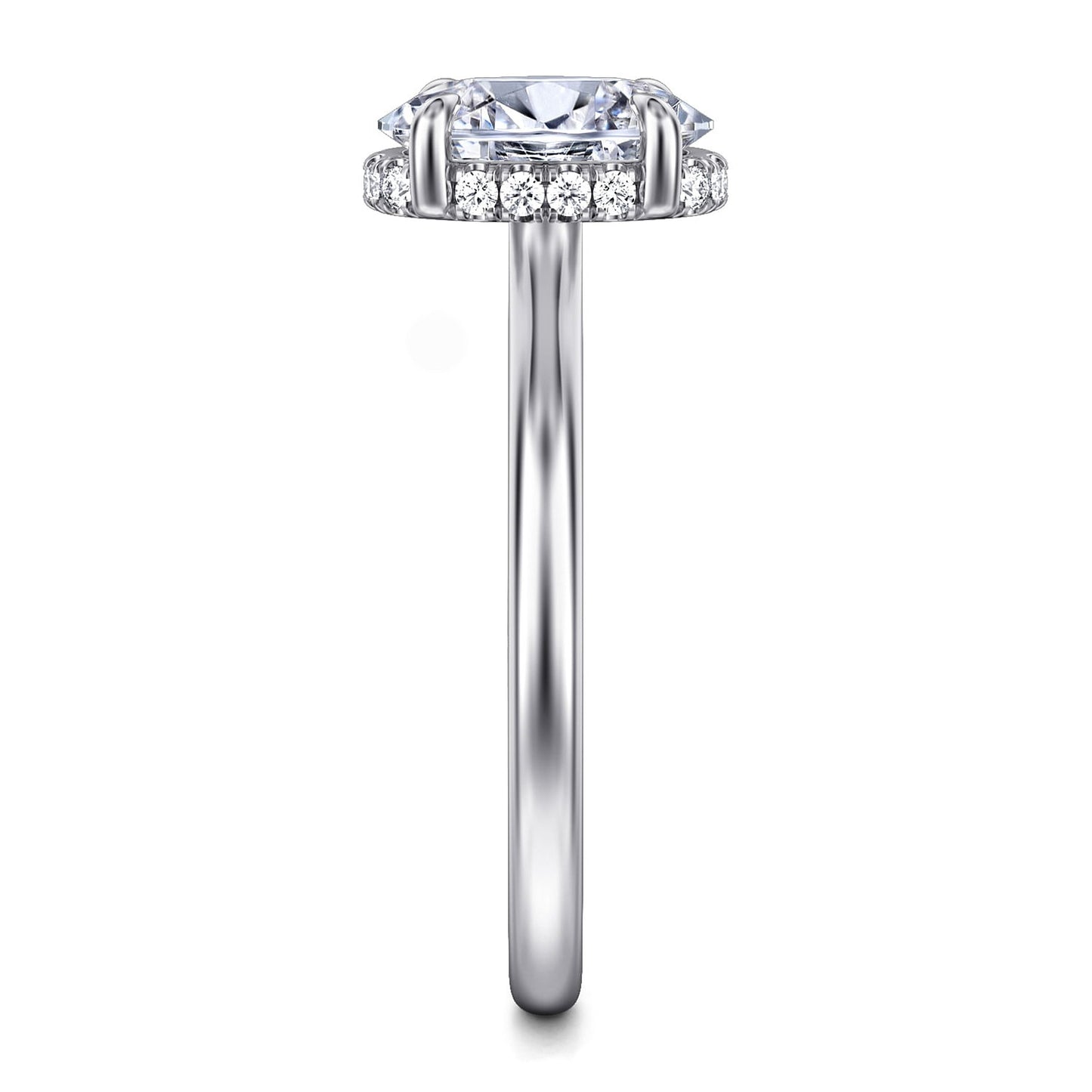 Gabriel & Co. Oval Semi-Mount Engagement Ring - Diamond Semi-Mount Rings