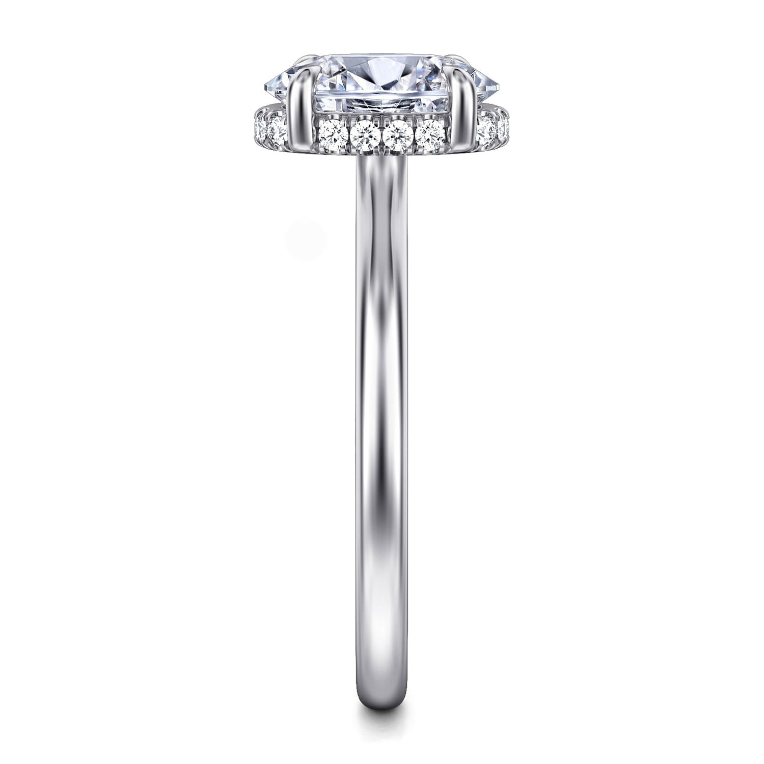 Gabriel & Co. Oval Semi-Mount Engagement Ring - Diamond Semi-Mount Rings