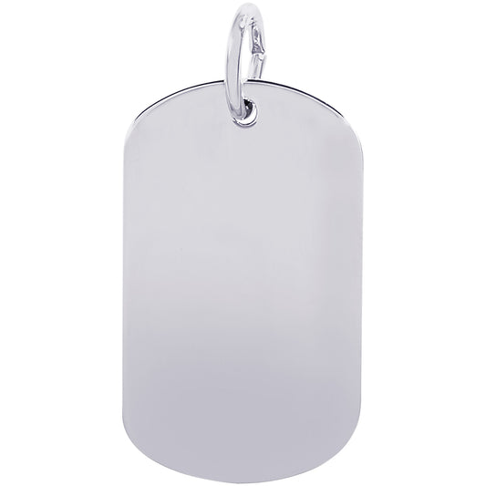 Rembrandt Dog Tag Charm - Silver Charms