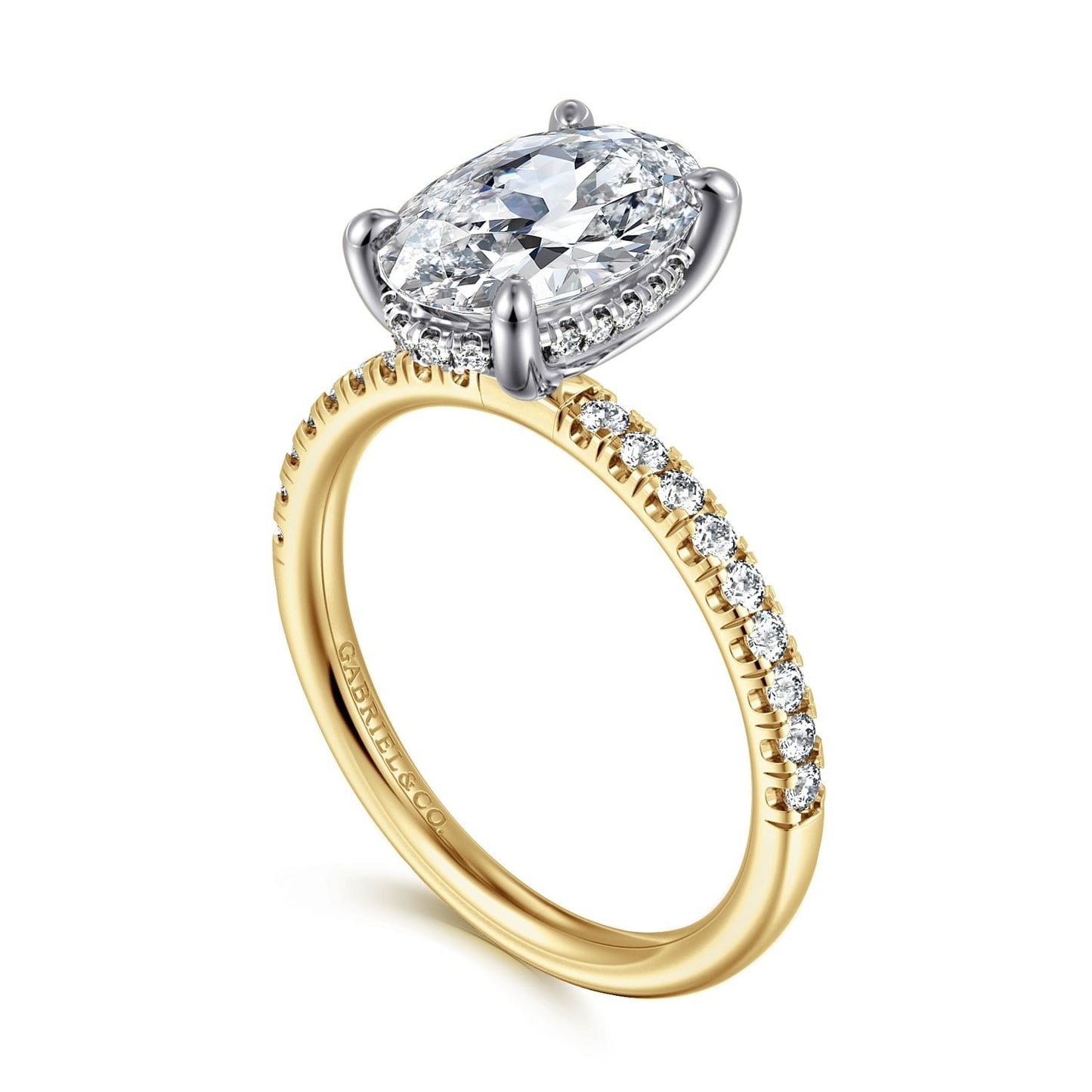 Gabriel & Co. Oval Semi-Mount Engagement Ring