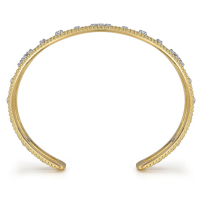 Gabriel & Co. Yellow and White Gold Diamond Bracelet - Diamond Bracelets