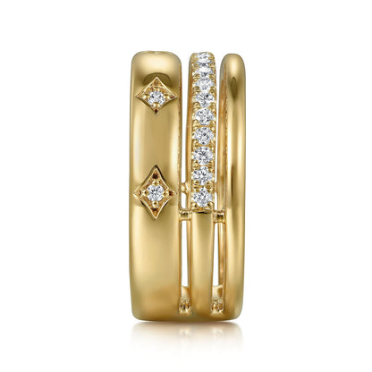Gabriel & Co. Yellow Gold Stackable Ring
