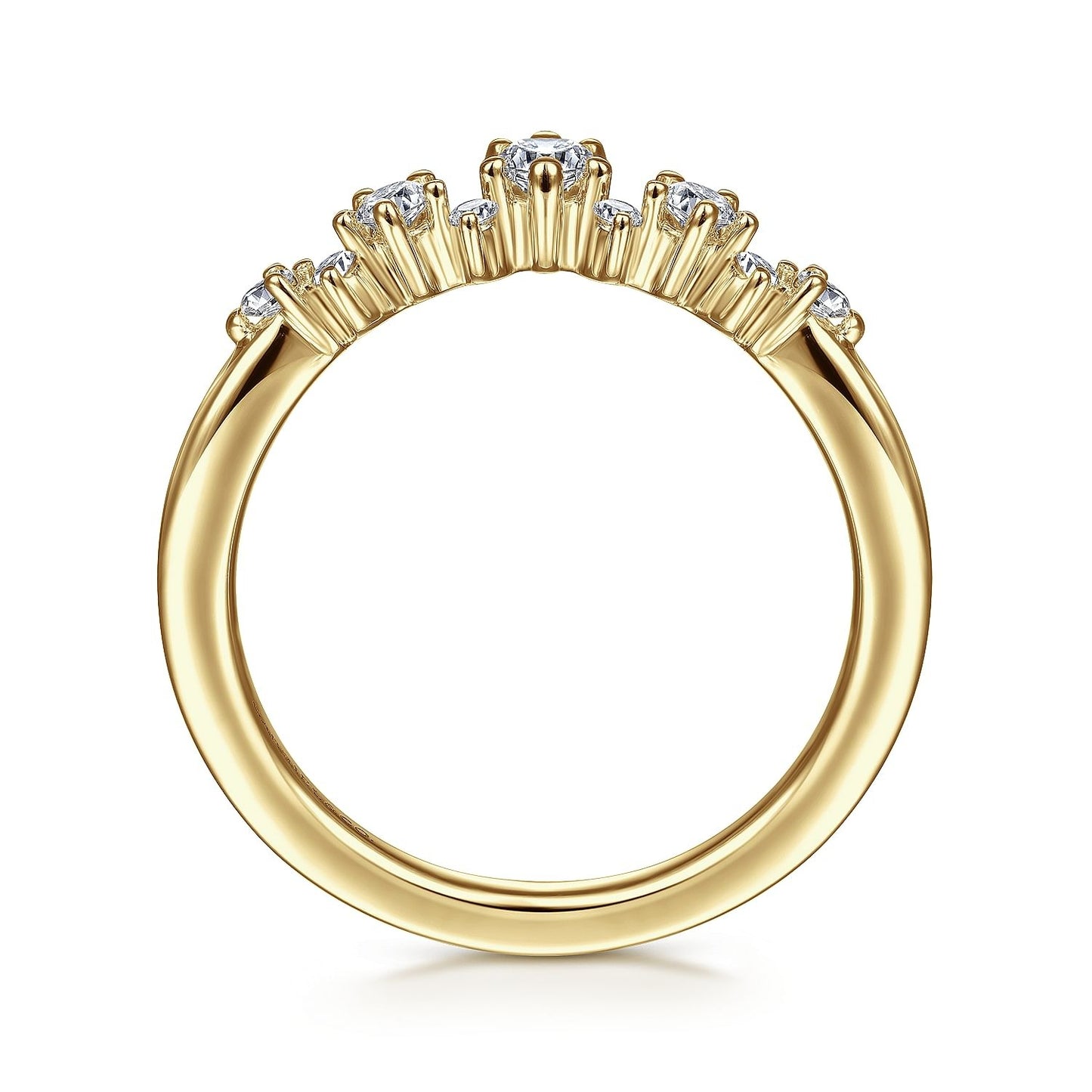 Gabriel & Co. Yellow Gold Diamond Ring - Diamond Wedding Bands - Women's