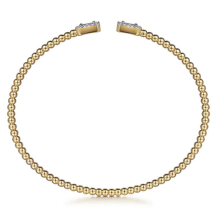 Gabriel & Co. 14 Karat Yellow Gold Bujukan Open Cuff Bracelet