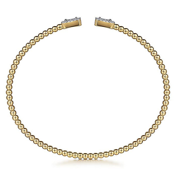 Gabriel & Co. 14 Karat Yellow Gold Bujukan Open Cuff Bracelet