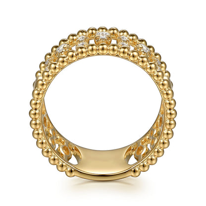 Gabriel & Co. Yellow Gold Diamond Ring