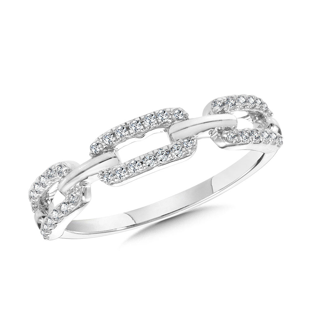 White Gold Diamond Stacker Ring