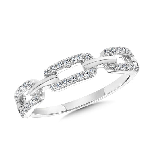 White Gold Diamond Stacker Ring