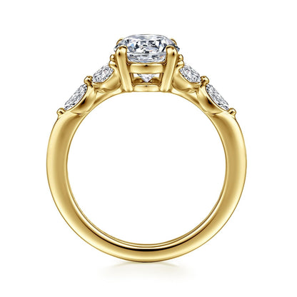 Gabriel & Co. Oval Semi-Mount Engagement Ring - Diamond Semi-Mount Rings