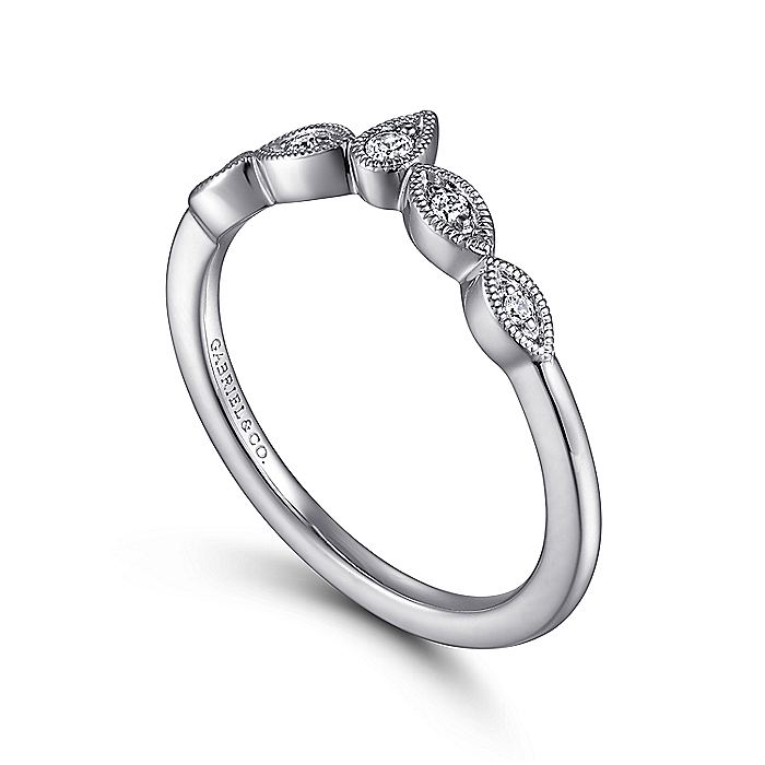 Gabriel & Co. White Gold Diamond Band - Diamond Wedding Bands - Women's