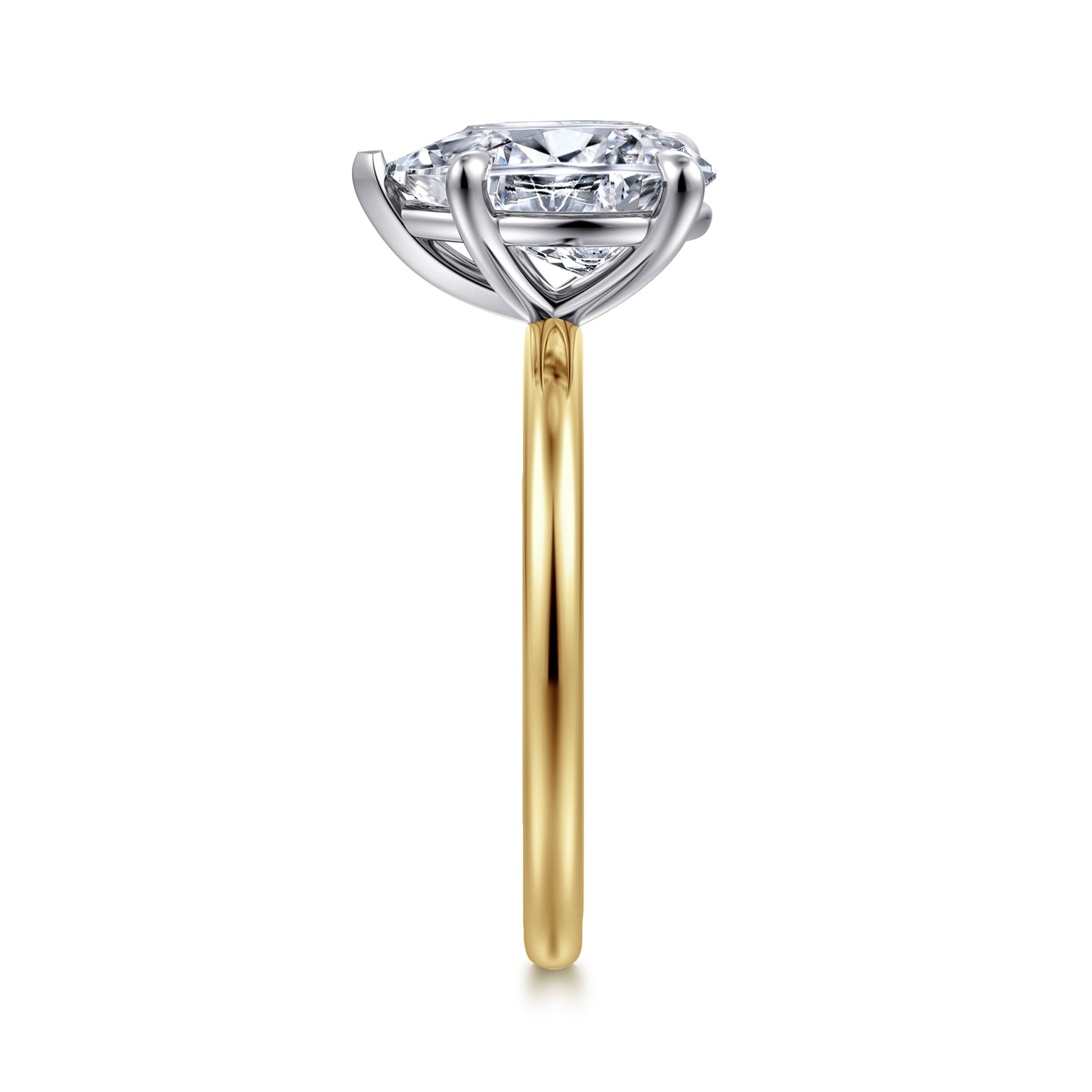 Gabriel & Co. Pear Semi-Mount Engagement Ring - Diamond Semi-Mount Rings