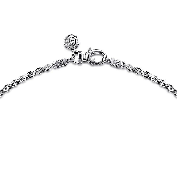 Gabriel & Co Sterling Silver Mens Link Chain Necklace - Gents Necklace