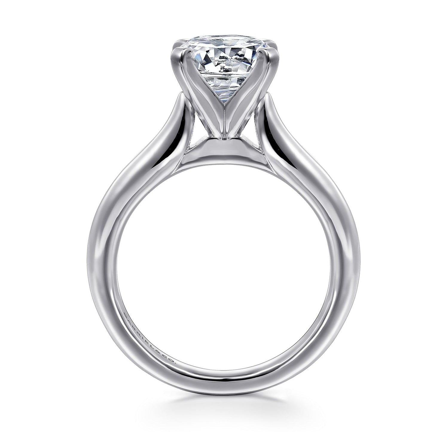 Gabriel & Co. White Gold Round Semi-Mount Engagement Ring - Diamond Semi-Mount Rings