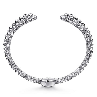 Gabriel & Co Sterling Silver Bujukan Beaded Split Bangle