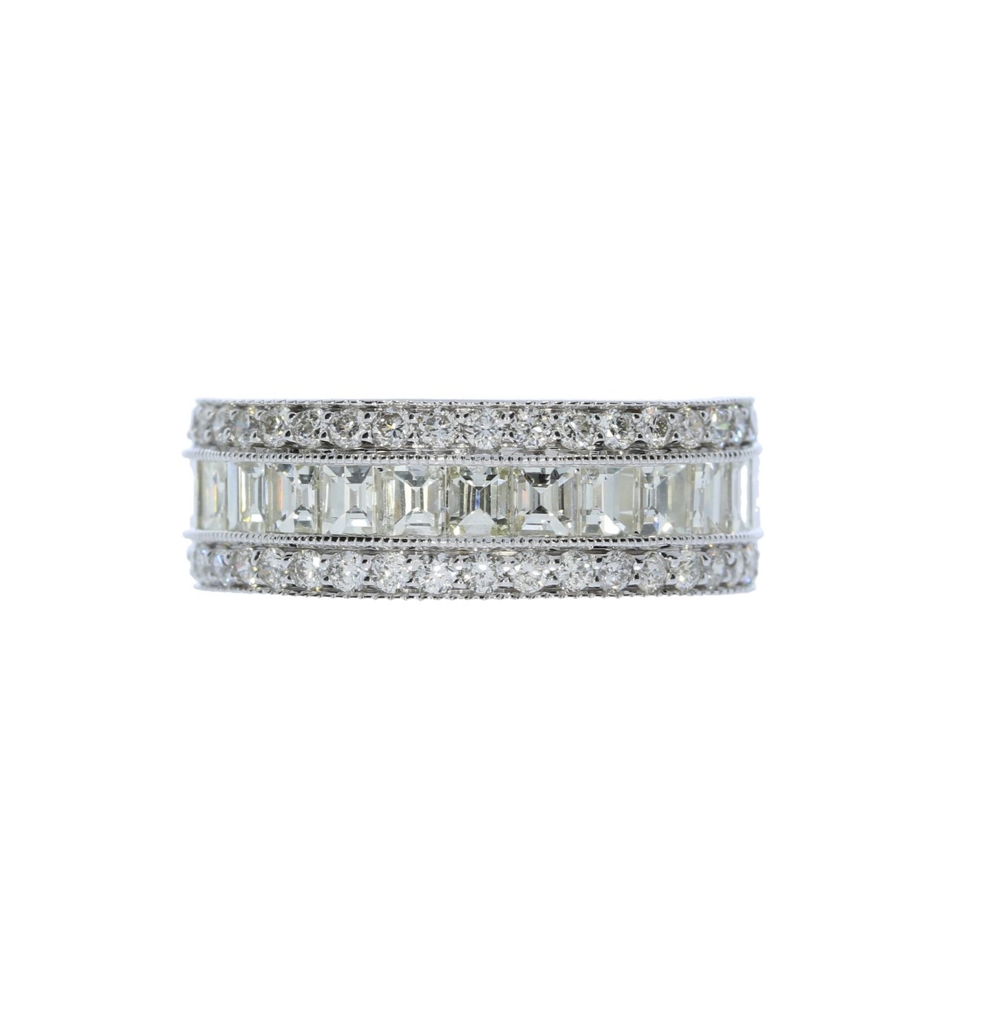 White Gold Baguette Diamond Anniversary Style Ring