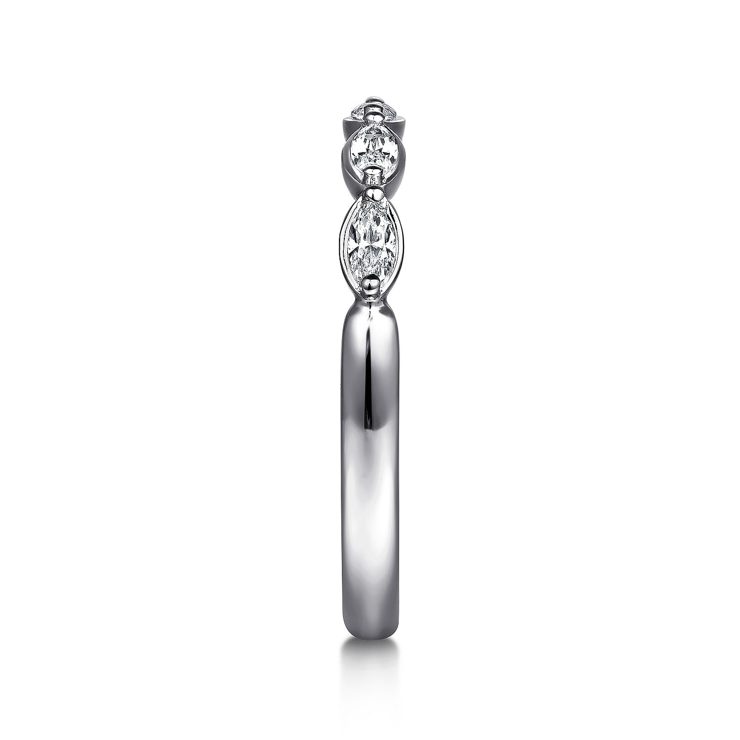 Gabriel & Co. Marquise Diamond Wedding Band - Diamond Wedding Bands - Women's