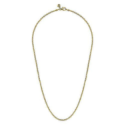 Gabriel & Co Yellow Gold Mens Link Chain - Gents Necklace