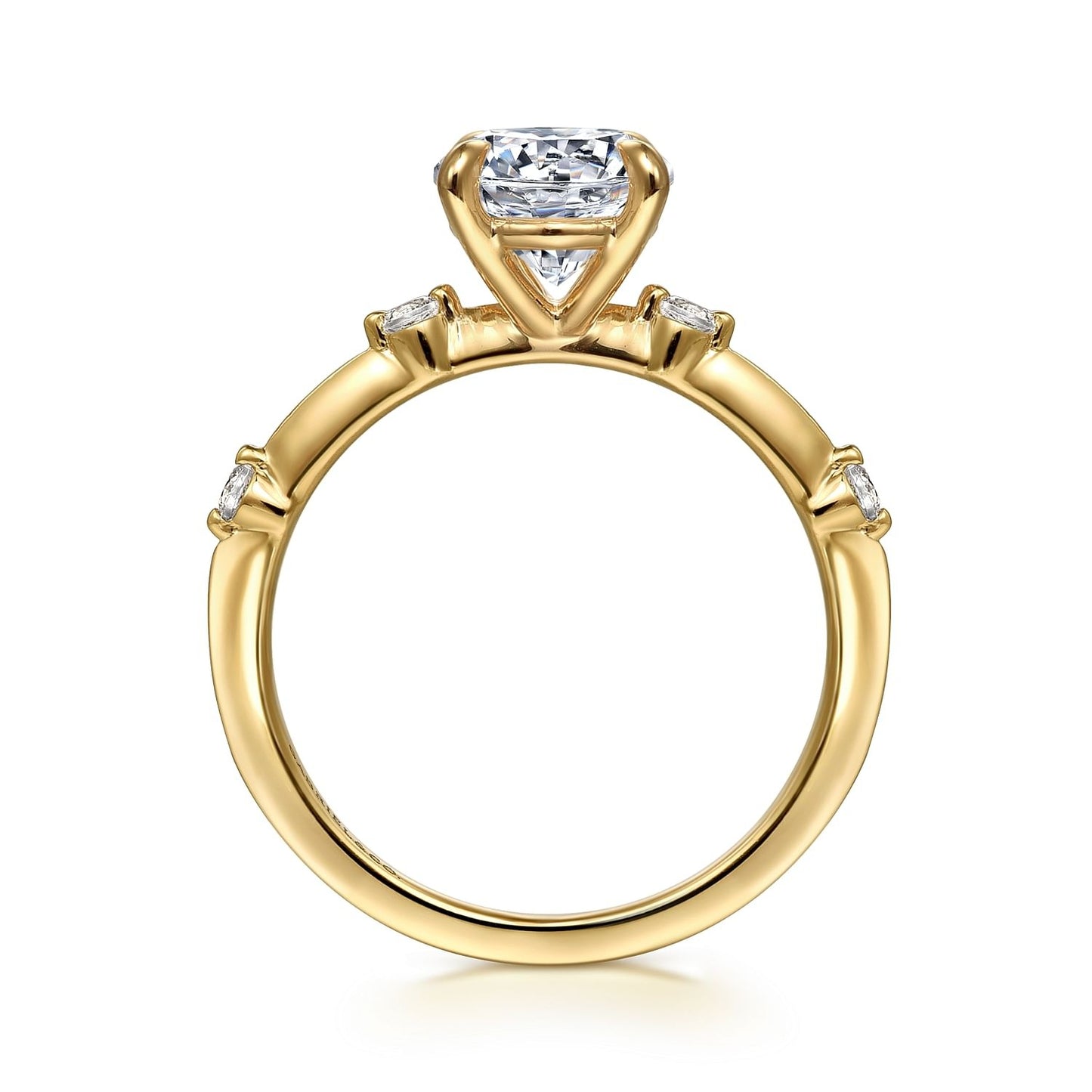 Gabriel & Co. Yellow Gold Semi-Mount Engagement Ring