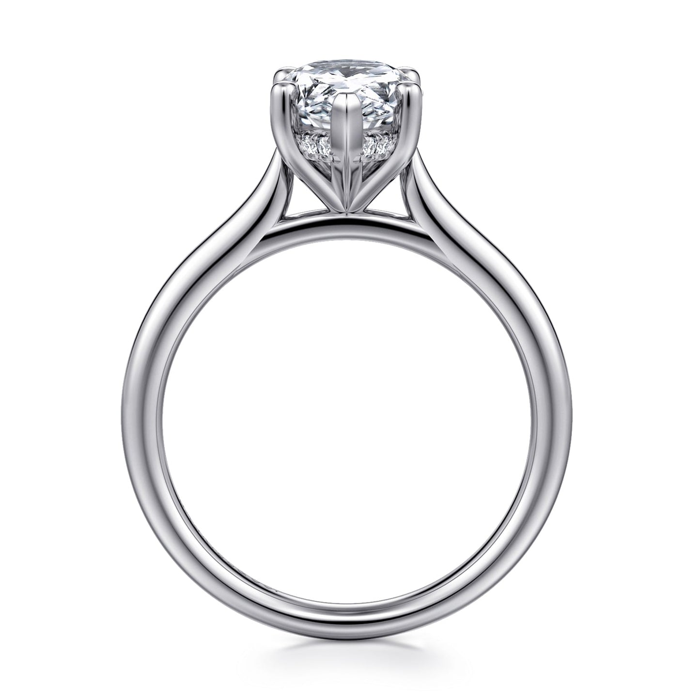 Gabriel & Co. Pear Semi-Mount Engagement Ring - Diamond Semi-Mount Rings