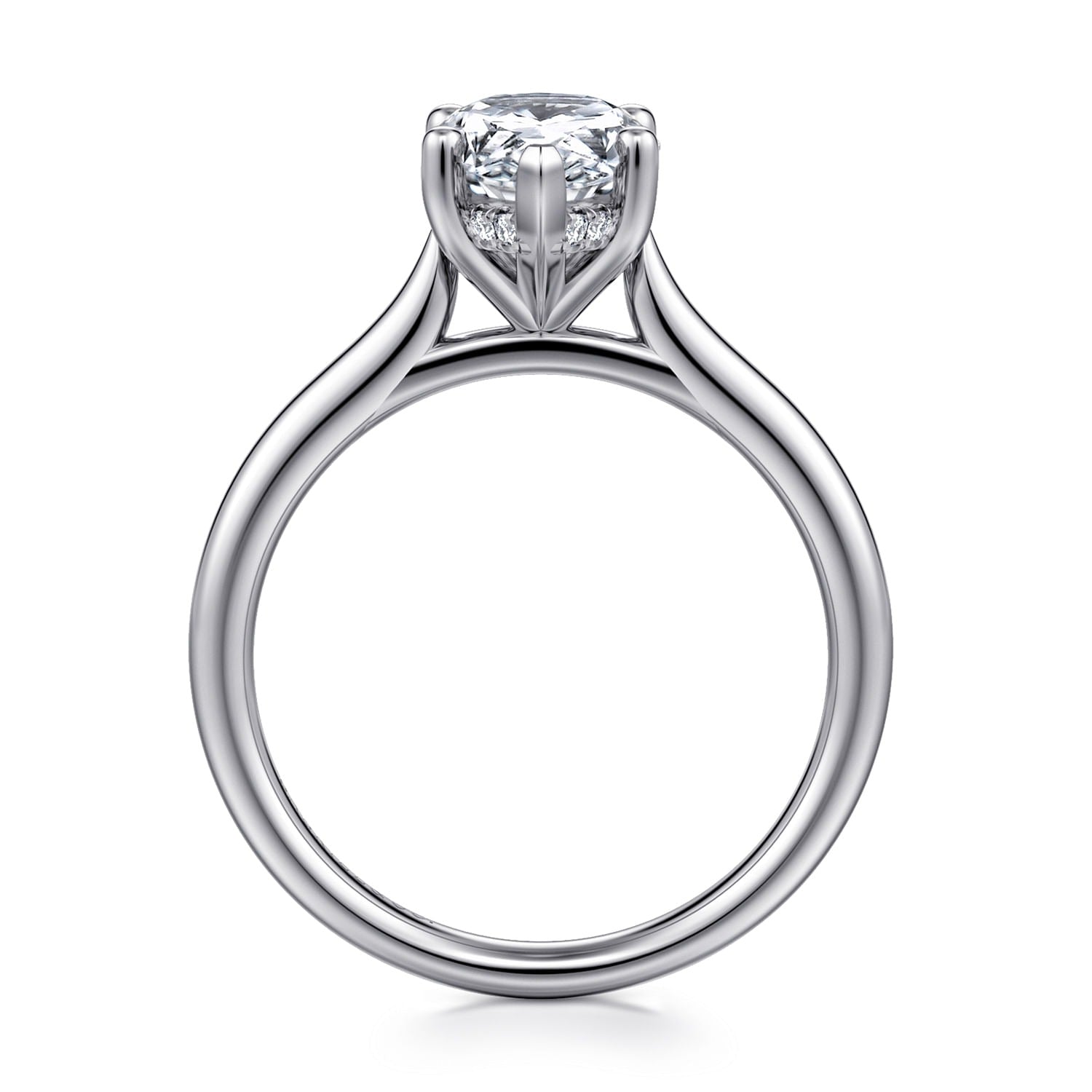 Gabriel & Co. Pear Semi-Mount Engagement Ring - Diamond Semi-Mount Rings