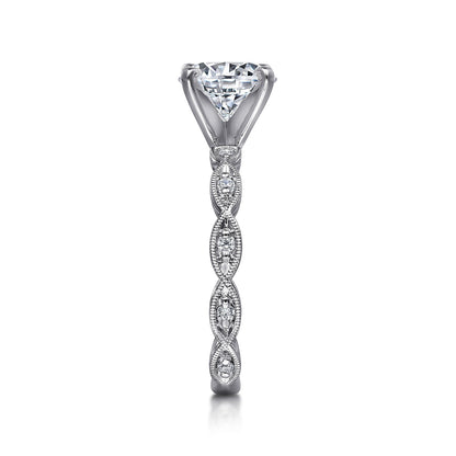 Gabriel & Co. Round Semi-Mount Engagement Ring