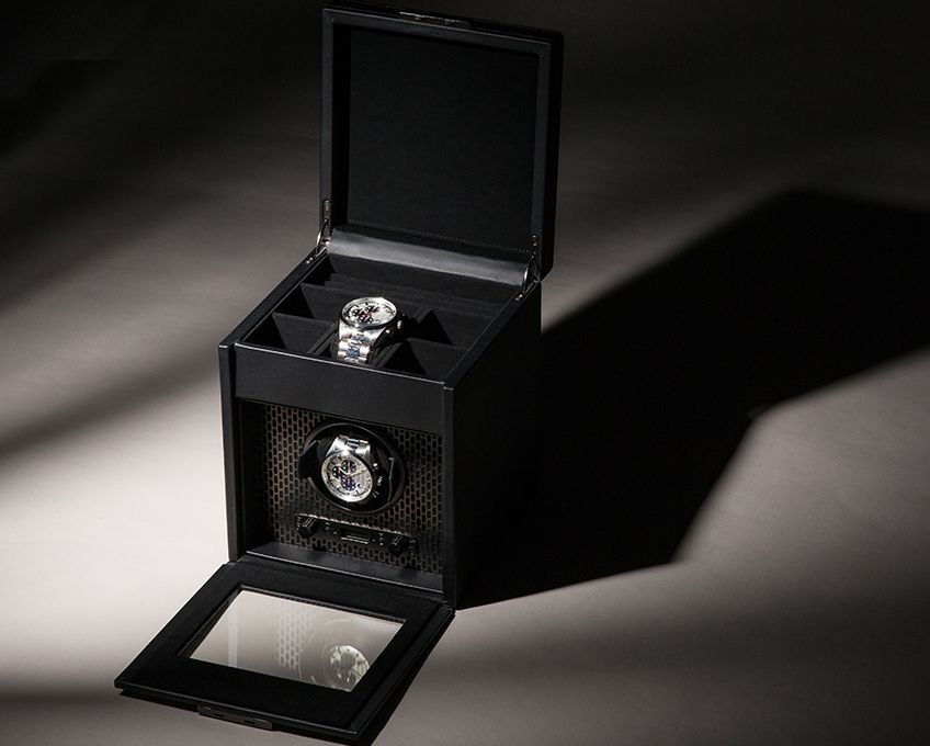 Wolf Axis Single Watch Winder With Storage - Giftware - Jewelry Box