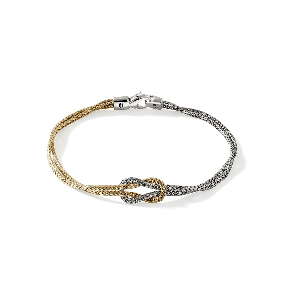 John Hardy Sterling Silver & Yellow Gold Love Knot Bracelet