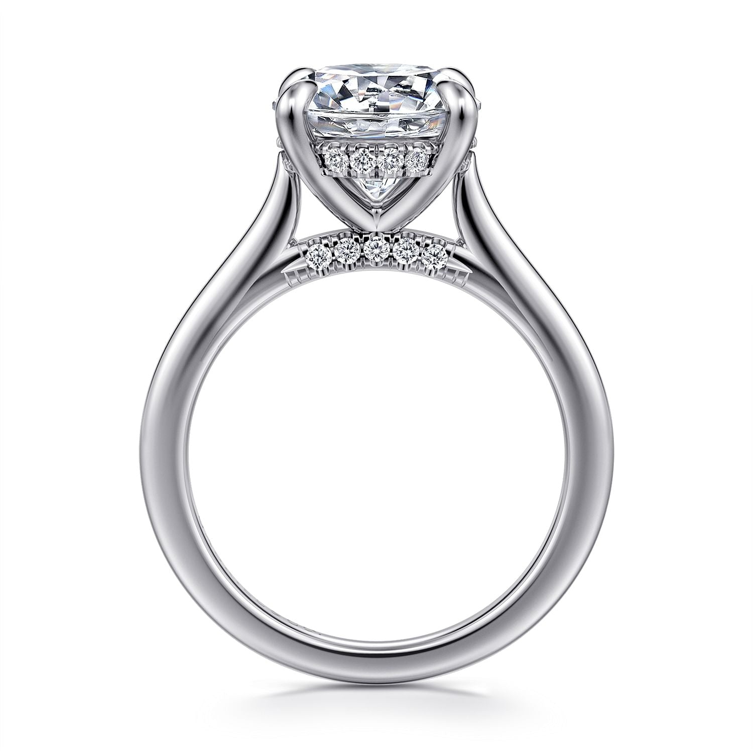 Gabriel & Co. Round Semi-Mount Engagement Ring - Diamond Semi-Mount Rings