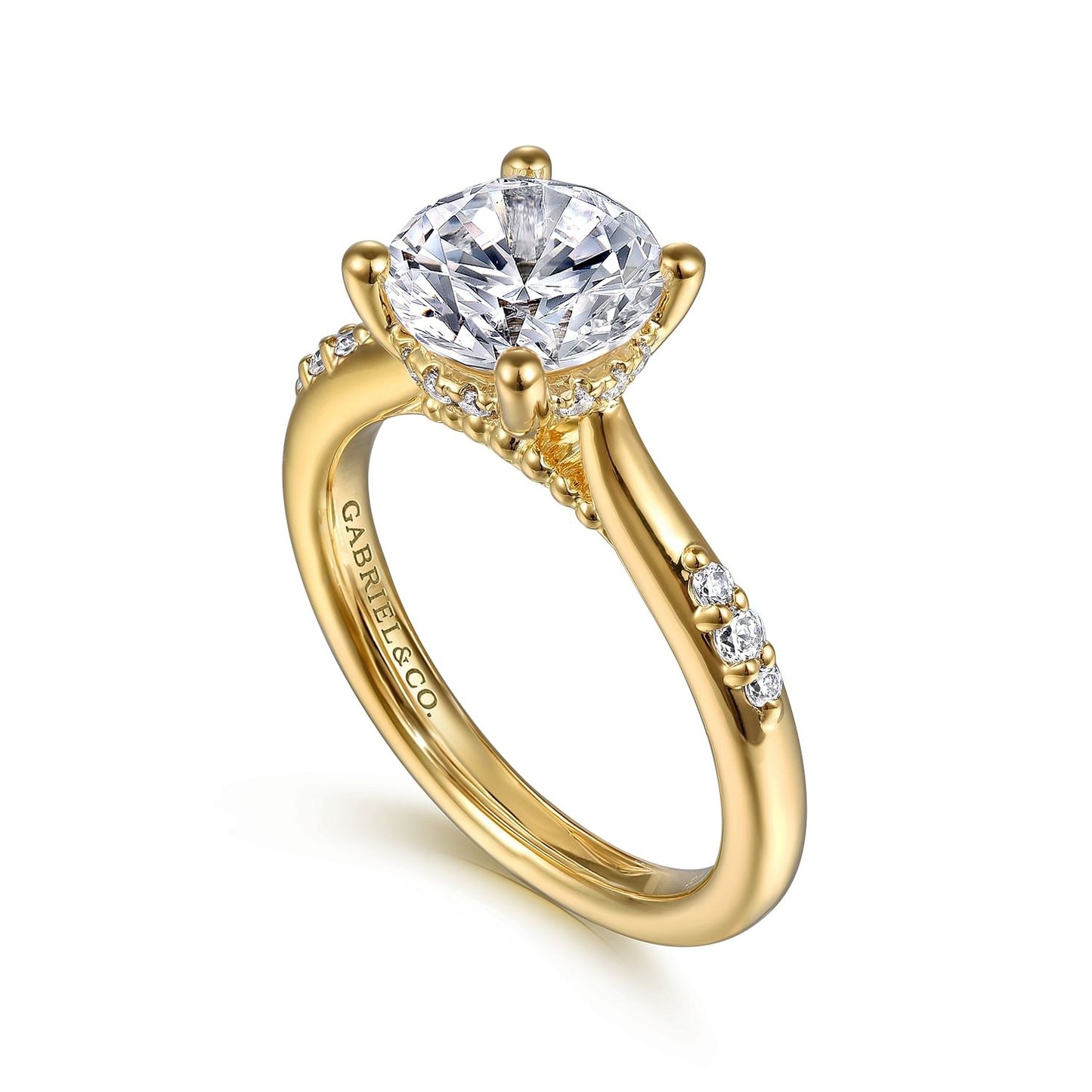 Gabriel & Co. Round Semi-Mount Engagement Ring - Diamond Semi-Mount Rings