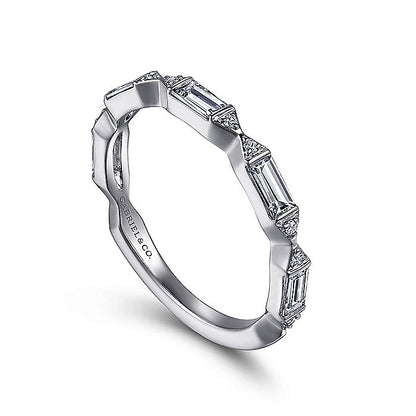 Gabriel & Co. 14 Karat White Gold Diamond Anniversary Band