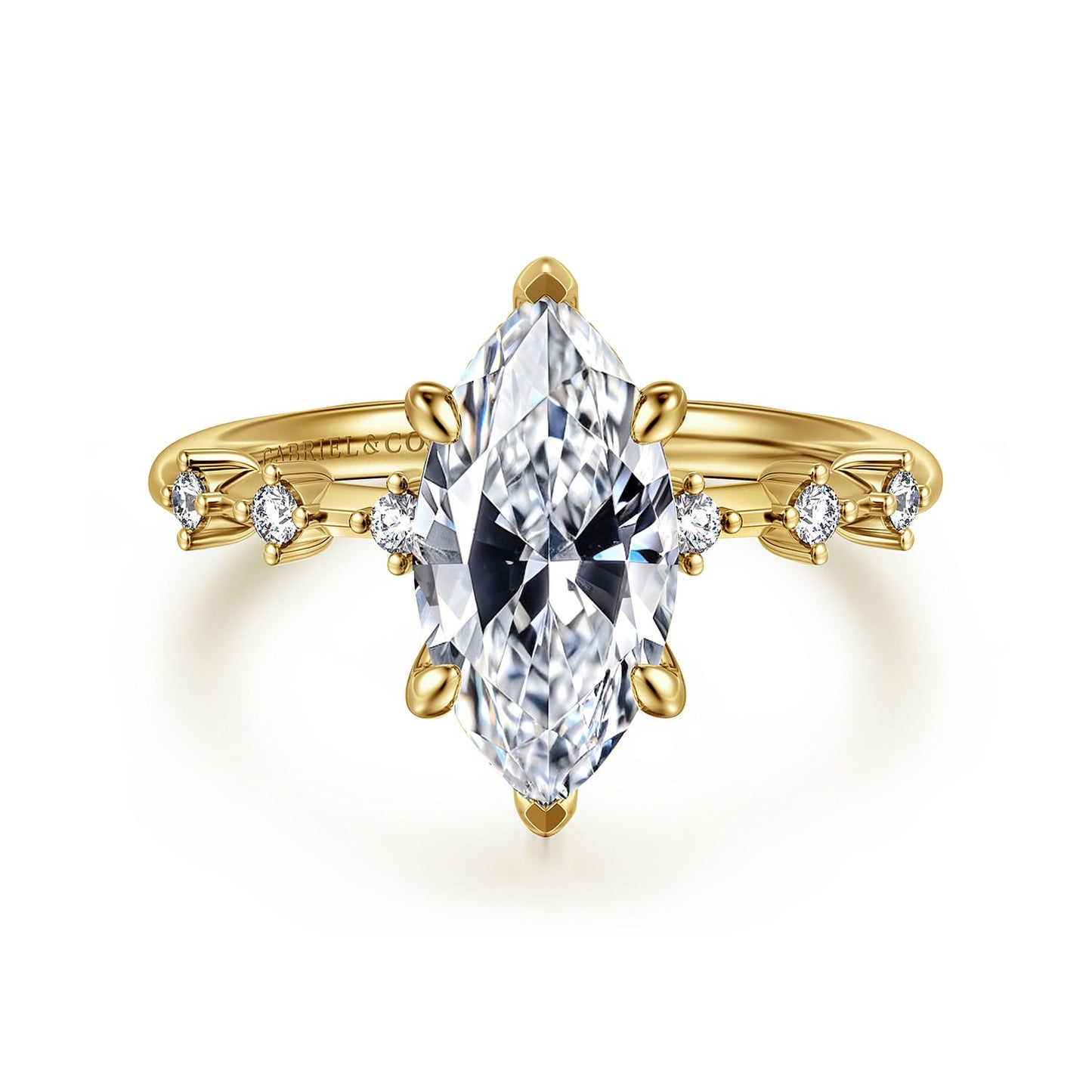 Gabriel & Co. Marquise Semi-Mount Engagement Ring - Diamond Semi-Mount Rings