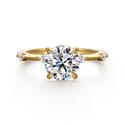 Gabriel & Co. Yellow Gold Semi-Mount Engagement Ring
