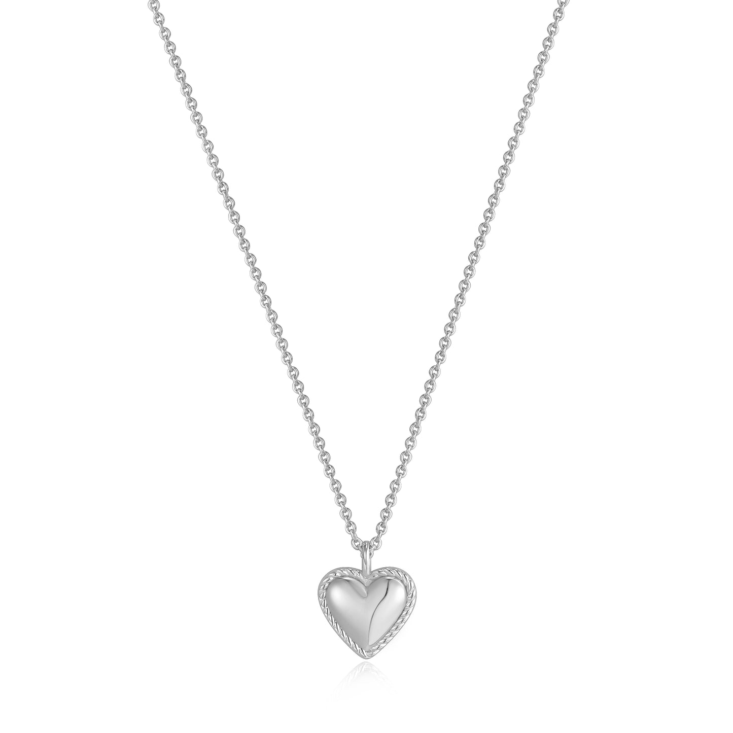 Ania Haie Rope Heart Pendant Necklace - Silver Necklace