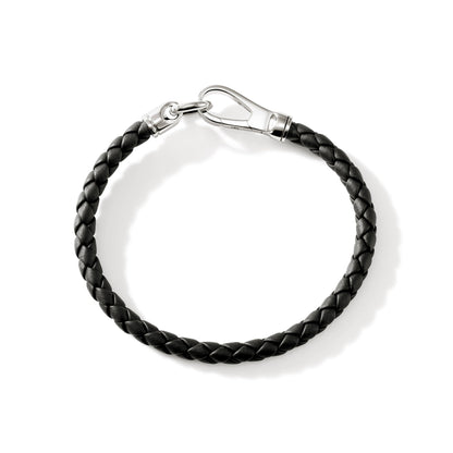 John Hardy Sterling Silver And Leather Hook Clasp Bracelet - Silver Bracelets