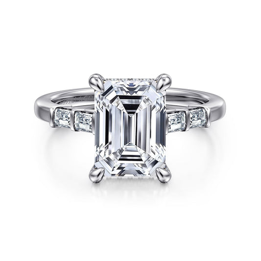 Gabriel & Co. Emerald Cut Semi-Mount Engagement Ring