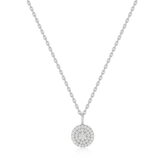 Ania Haie Glam Disc Pendant Necklace - Silver Necklace