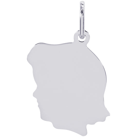 Rembrandt Girl Charm - Silver Charms