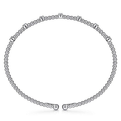Gabriel & Co. 14 Karat White Gold Diamond Bujukan Station Bracelet - Diamond Bracelets