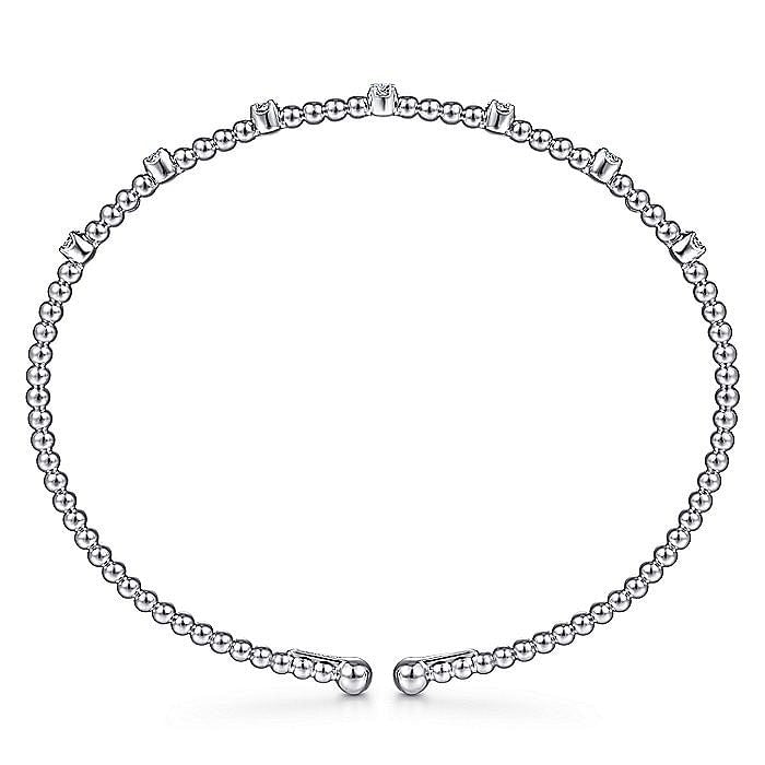 Gabriel & Co. 14 Karat White Gold Diamond Bujukan Station Bracelet - Diamond Bracelets