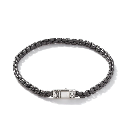 John Hardy Dark Silver Box Chain Bracelet - Silver Bracelets