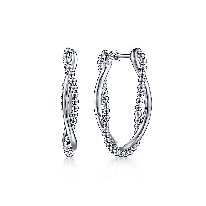 Gabriel & Co Sterling Silver 30mm Hoop Earrings - Silver Earrings
