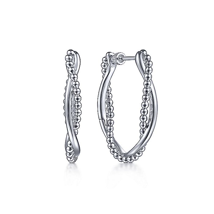Gabriel & Co Sterling Silver 30mm Hoop Earrings