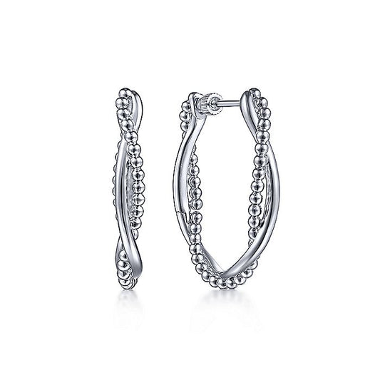 Gabriel & Co Sterling Silver 30mm Hoop Earrings