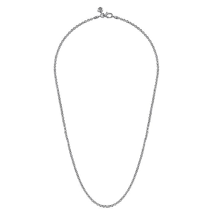 Gabriel & Co Sterling Silver Mens Link Chain Necklace - Gents Necklace
