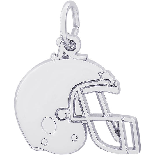 Rembrandt Football Helmet Charm - Silver Charms