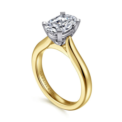 Gabriel & Co. Oval Semi-Mount Engagement Ring - Diamond Semi-Mount Rings