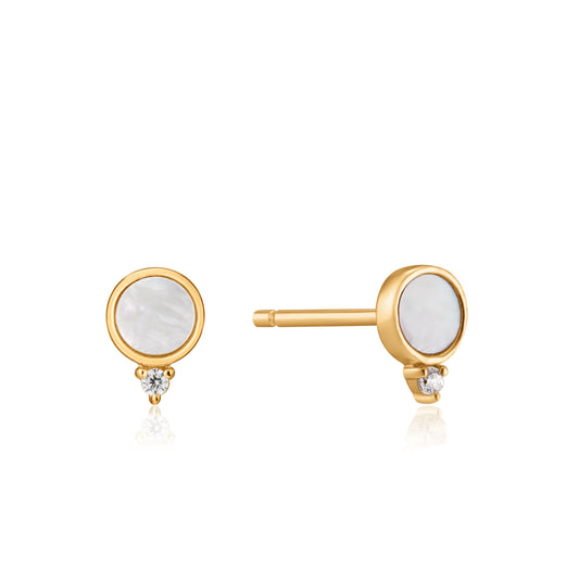 Ania Haie Mother Of Pearl Stud Earrings - Silver Earrings