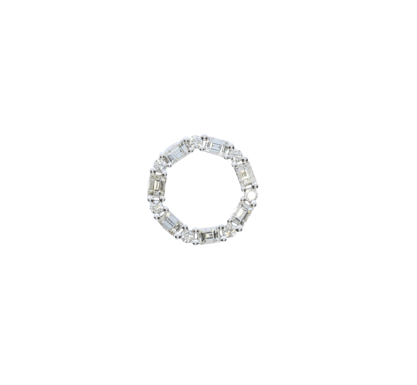 White Gold Diamond Circle Pendant