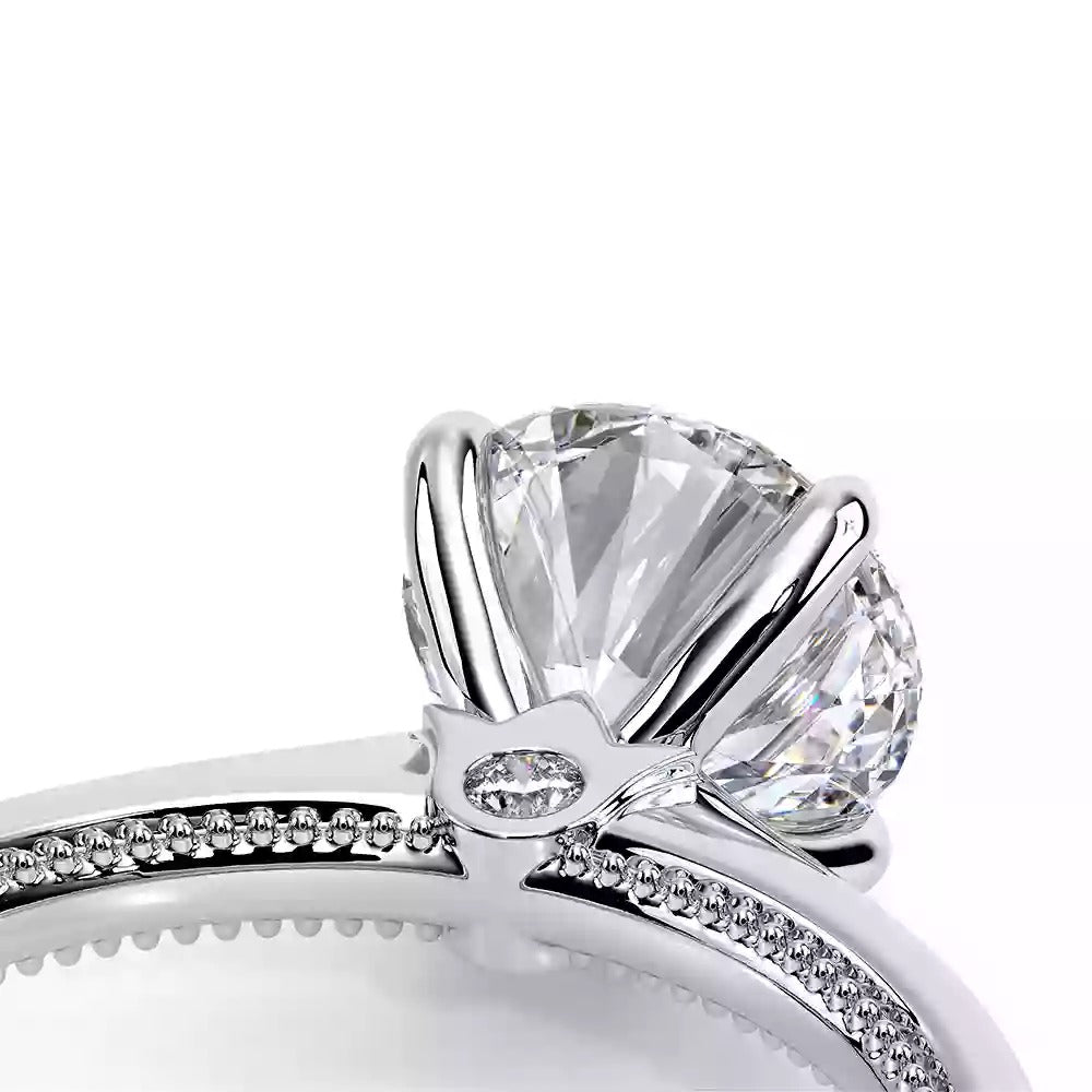 Verragio White Gold Renaissance Round Semi-Mount Polished Engagement Ring