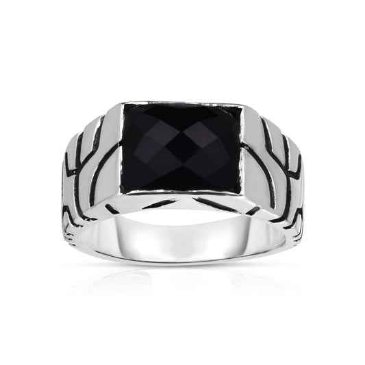 Phillip Gavriel Silver Black Onyx Nugget Ring - Colored Stone Rings - Men's